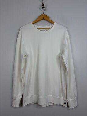 Reigning Champ Sweatshirt Men XL Ivory Cotton Terry Long Sleeve Crew Neck Canada